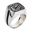Men Ring Punk Co Stainless Steel Rings Letter Pattern combination Style Rings, Fashion Jewellery Unique Gift