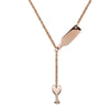 Fashion Beer Cup Long Pendant Necklace For Women Wine Bottle Silver/Rose Gold Triangle Necklace Statement Jewelry