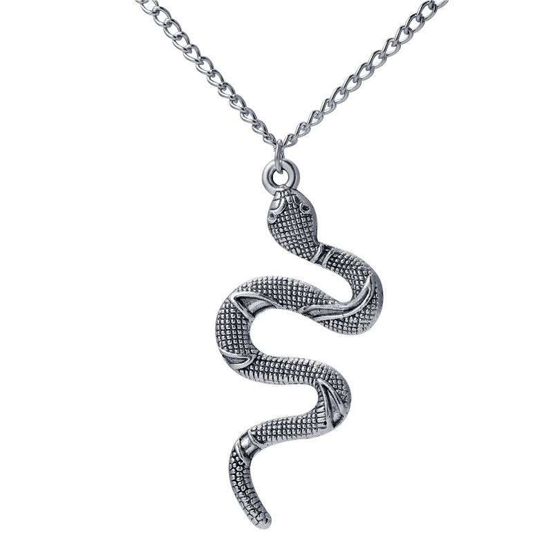 Snake Necklace | Snake Dangle Pendant Necklace Women's Unisex