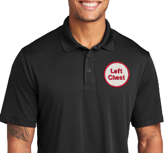 Left Chest Embroidery Location