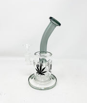 StayLit Carbon Fiber 8.5in Bent Neck Glass Water Hand Pipe/Dab Rig