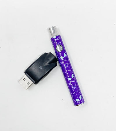 510 Threaded Battery Purple Neon Aliens Vape Pen Starter Kit