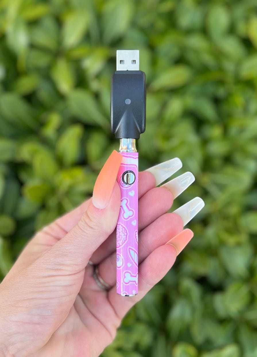 Pink Vape Pen, Custom-Wrapped Batteries