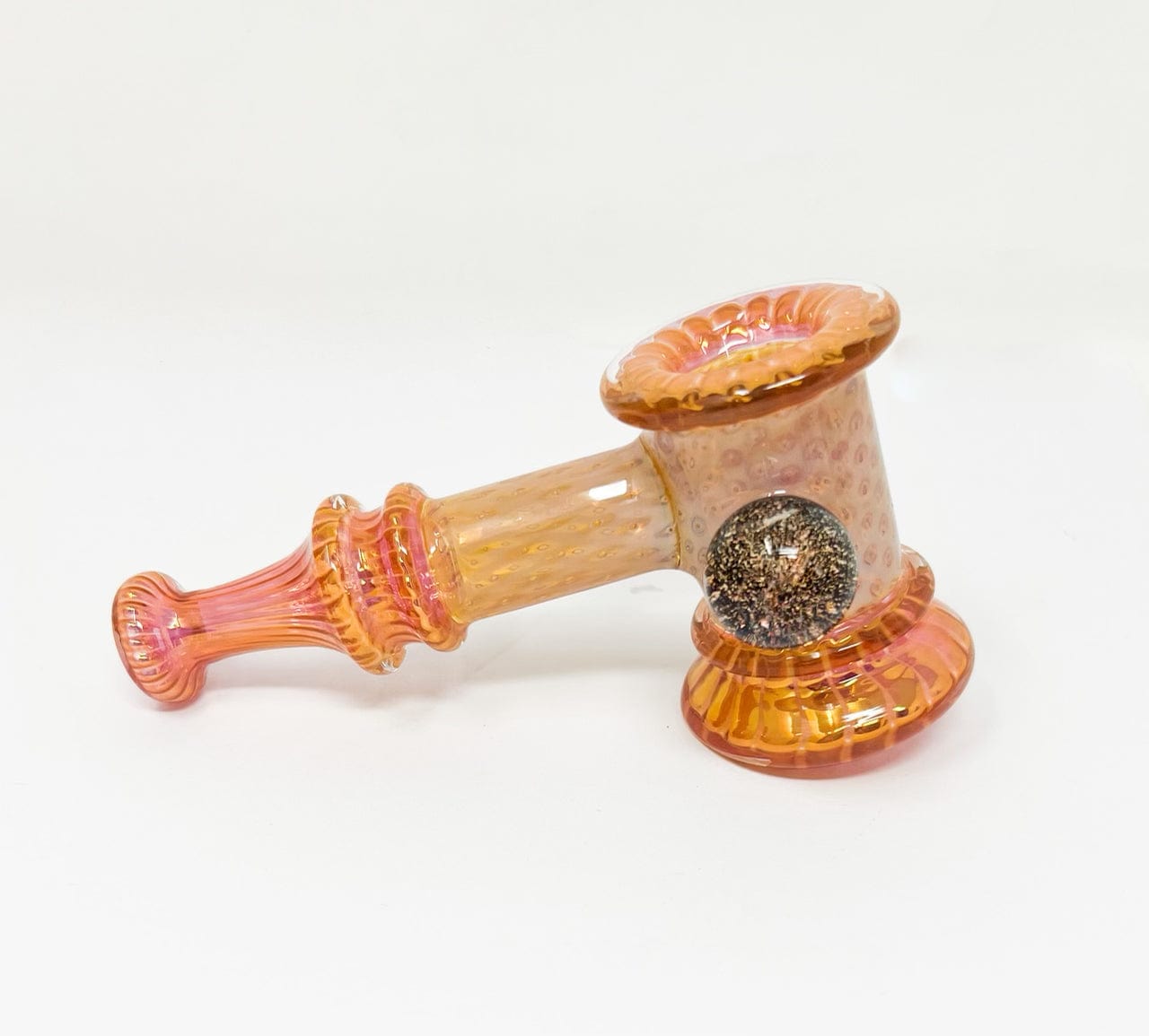 Clear Glass Pink Swirls Hand Pipe Glass Pipe For Sale