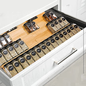 Bamboo Spice Rack Storage - CELVR - Spice Storage Solutions