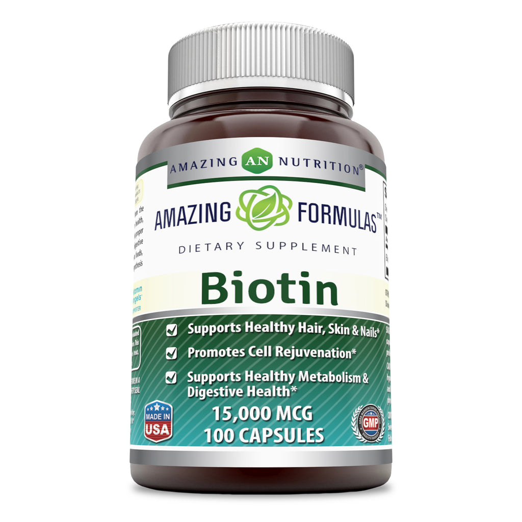 Amazing Formulas Biotin 15000 Mcg 100 Capsules