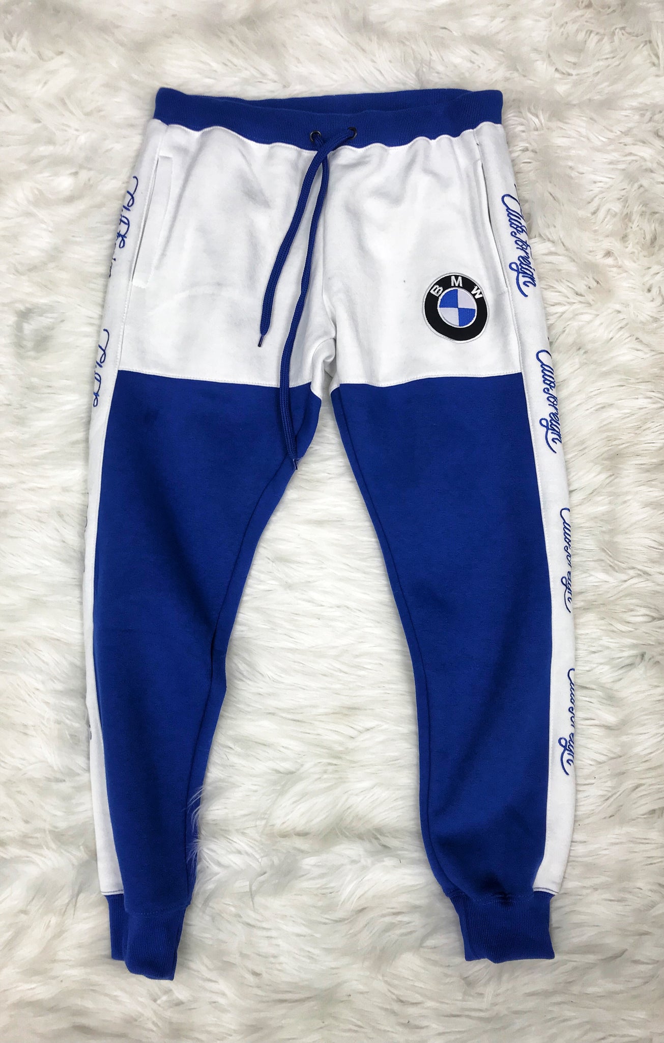 bmw sweatsuit blue