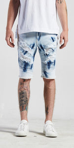 bleached biker shorts