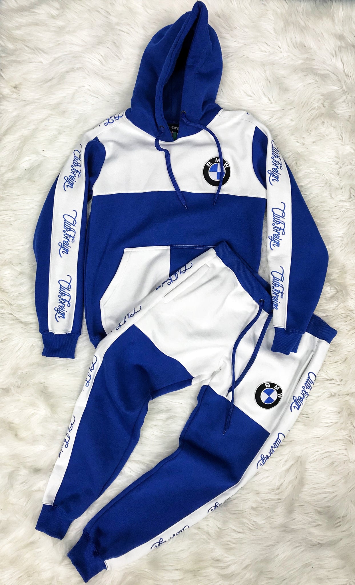 BMW Embroidered Sweatsuit (Blue/White 