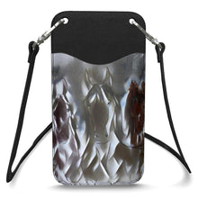Load image into Gallery viewer, Leather Phone Case With Strap: Three Horses Art Design #21