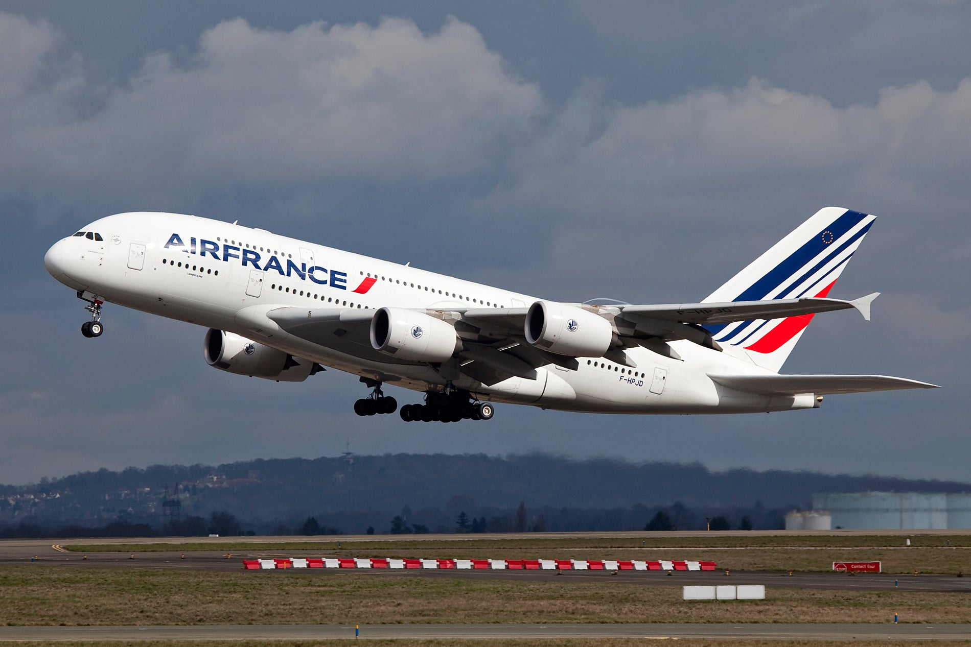 Air France A380 Aircraft skin Tag departing