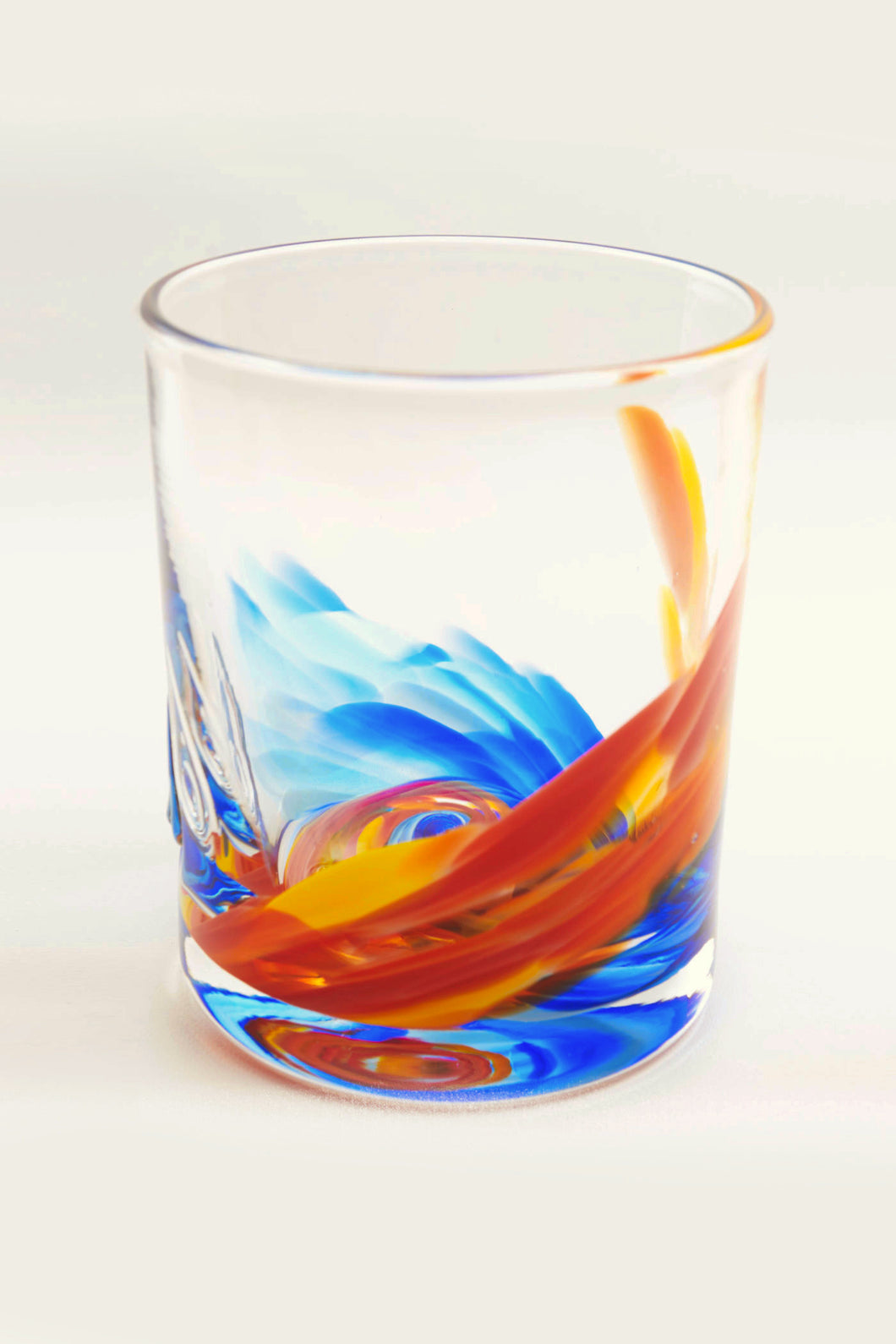 Tye-Dye Highball Glass in Orange/Blue(pre-order item)