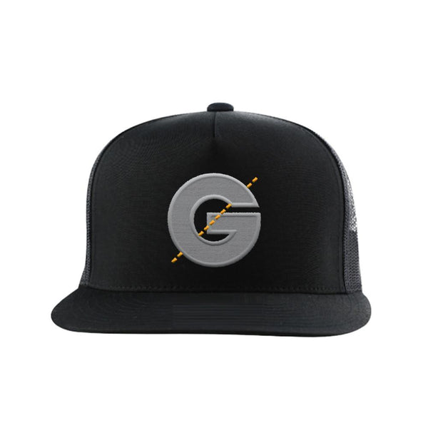 Groomarang Black Snapback Cap With Large Embroidered Logo 0