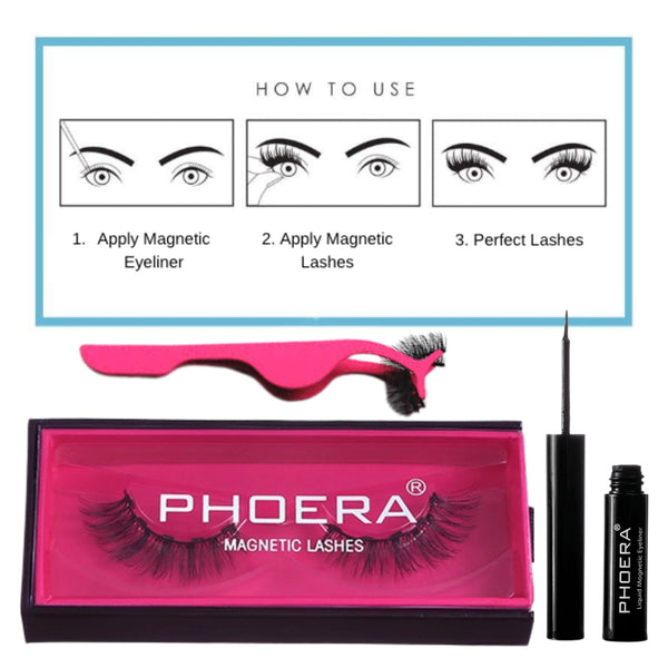 PHOERA Premium Magnetic Eyeliner & Lashes Kit 1