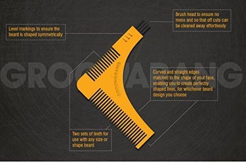 Groomarang Beard Shaping & Styling Template Comb 5