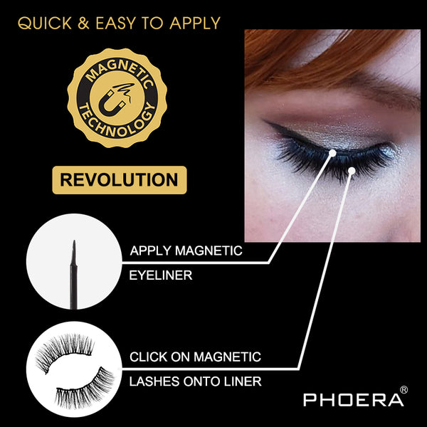 PHOERA Premium Magnetic Eyeliner & Lashes Kit 4