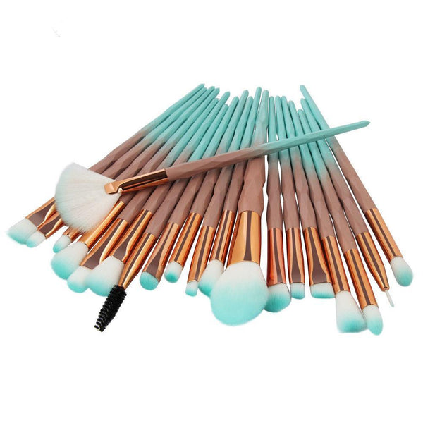 20pc Diamond Make Up Brush Set 8