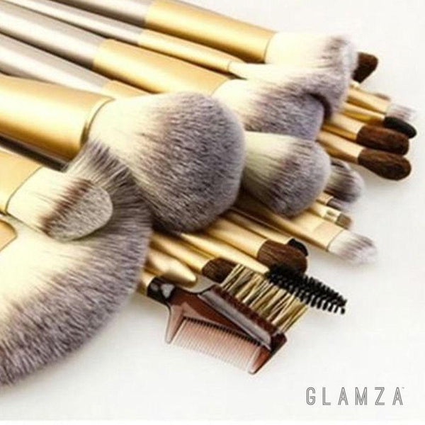 Glamza 12pc Champagne Makeup Brush Set 0