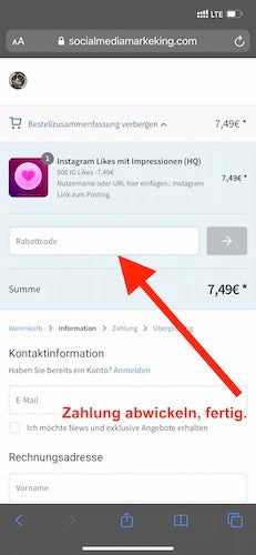 Social Media Marketing Gutschein einlösen!