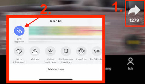 TikTok Link kopieren