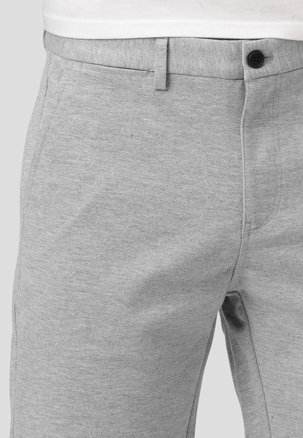 Grey Melange Cotton Shorts By Nologo, NLUCJS-655N