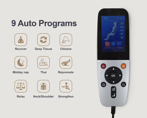 Osaki OS-Pro 3D Tecno 9 Automatic Massage Programs