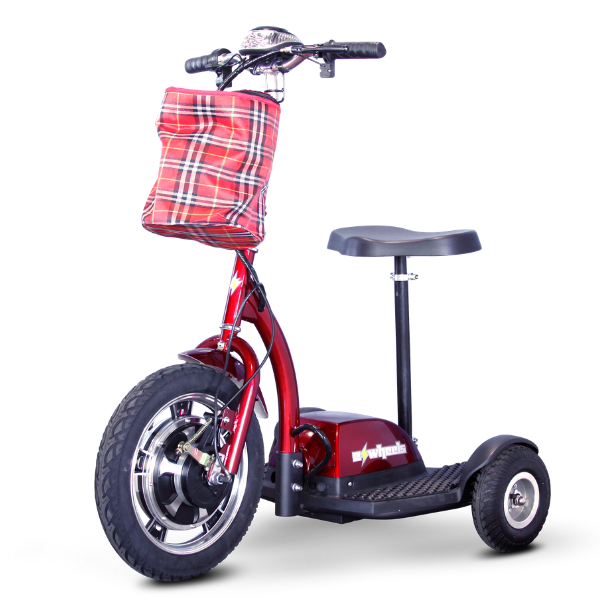 EWheels EW-18 Stand-N-Ride Mobility Scooter Red / Unassembled + $0.00 / No additional option + $0.00