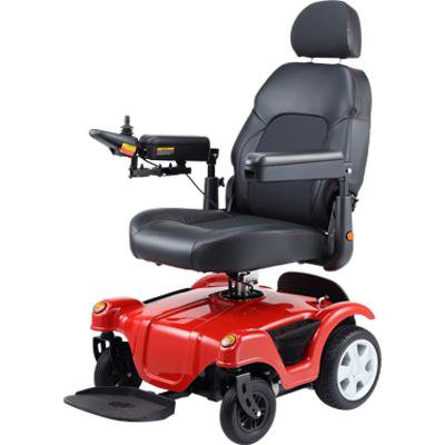 Merits Health P312 Compact FWD/RWD Dualer Power Wheelchair Red