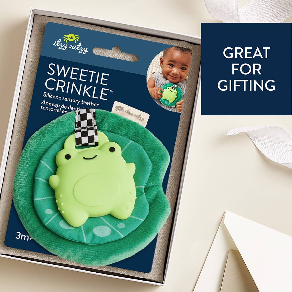Sweetie Crinkle Teether Frog