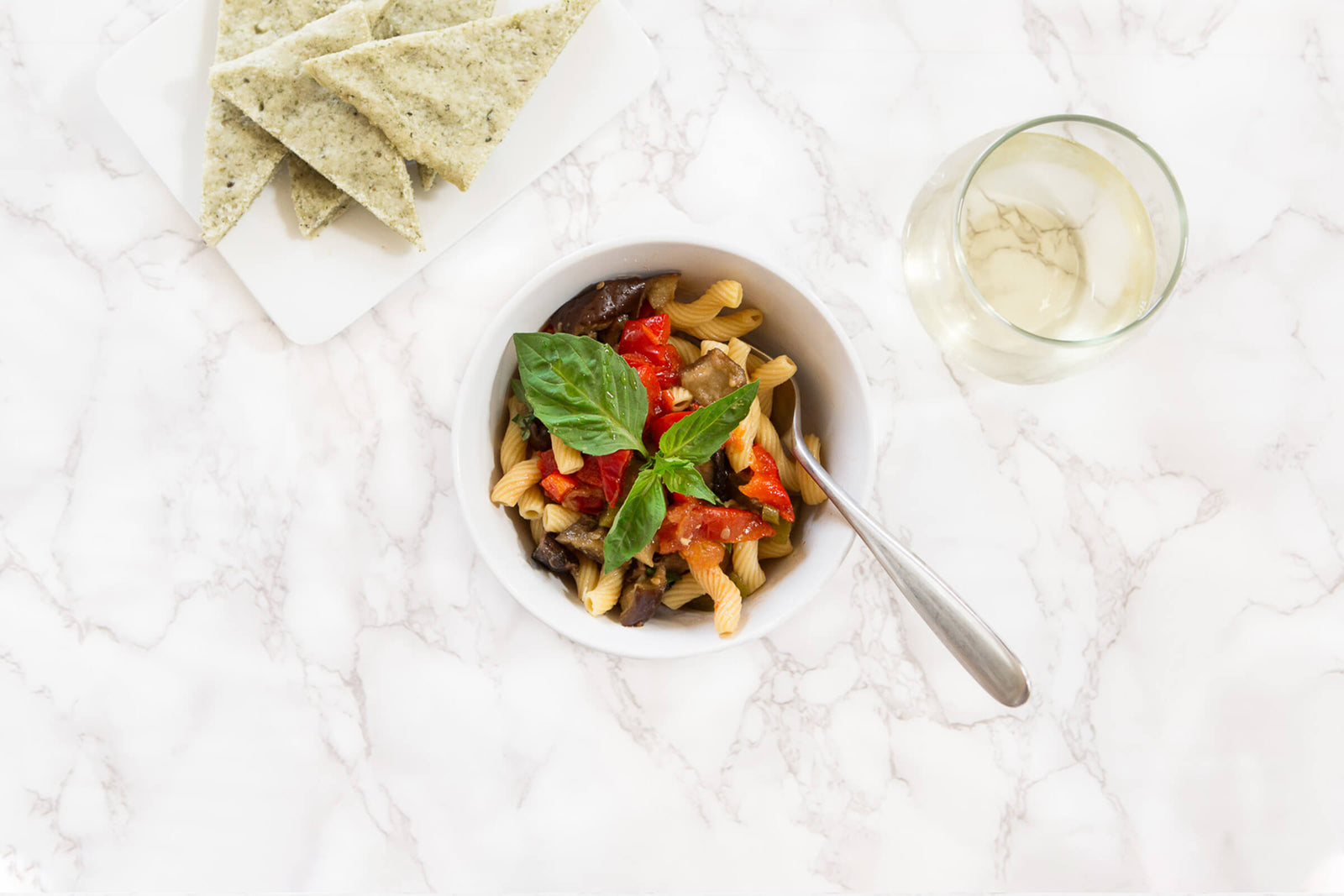 Simple Mediterranean Roasted Vegetable Pasta For Grown Ups