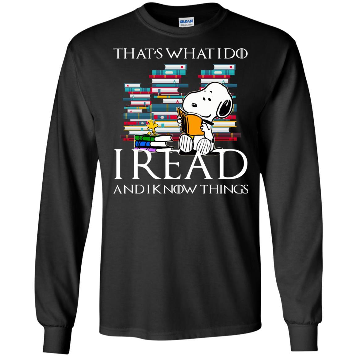 Shirt Game Of Thrones Snoopy T I Read And I Know Things S S T-shirt