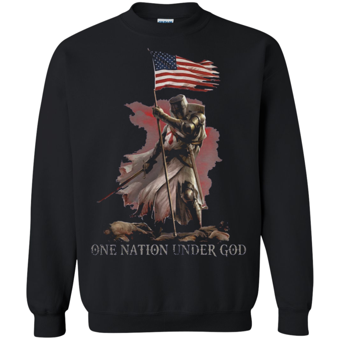 High Quality One Nation Under God Knight Shirt 