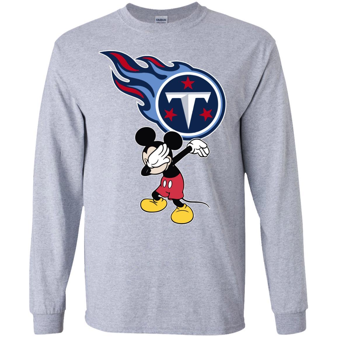 Dabbing Mickey Funny Love Tennessee Titans America Football T Shirt