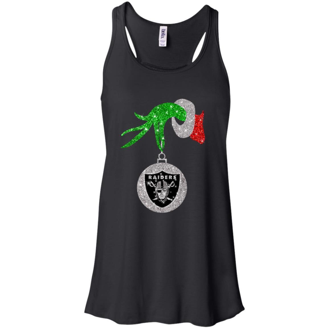 Shirt Amazing Shirt Oakland Raiders Glitter Grinch Monogram Ornat Christmas Gift Racerb Shirts