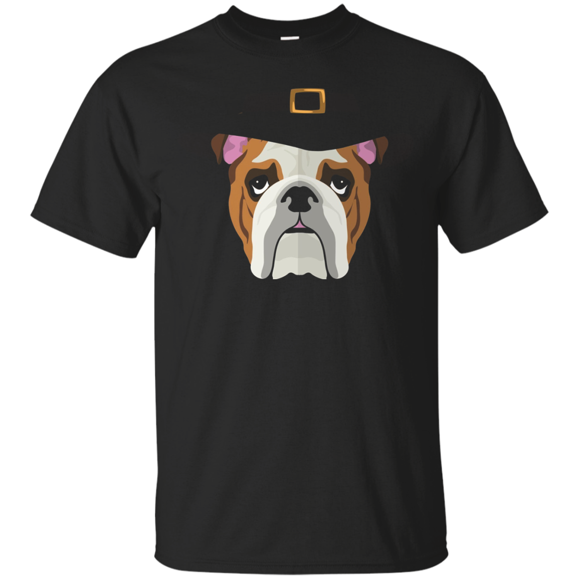 Shirt Trending Tees Bulldog Dog With Witch Hat Funny Halloween Tshirt_black