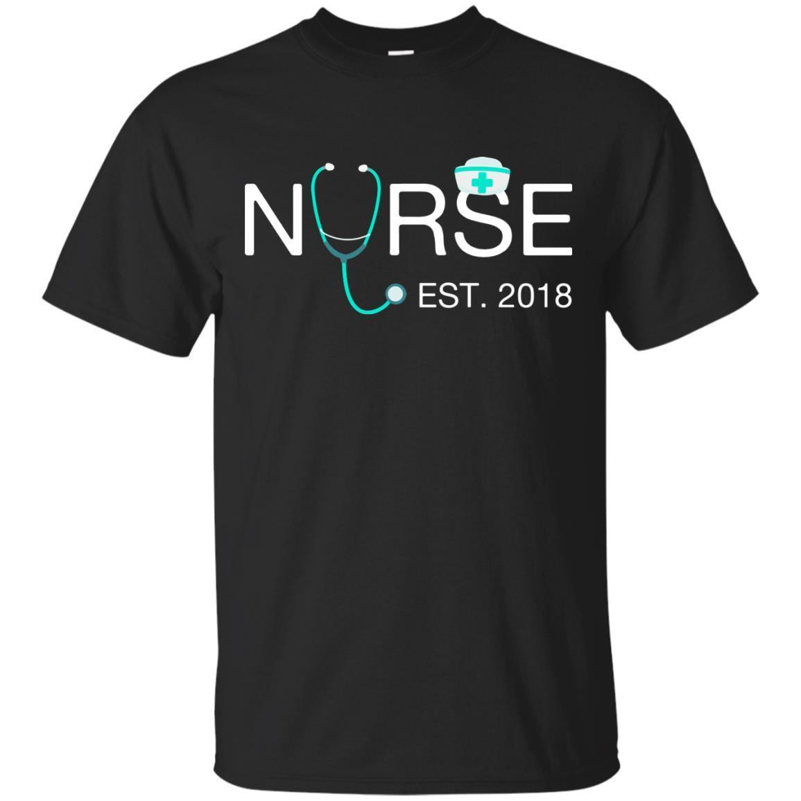 High Quality Shirt New Nurse Est 2018 - Nursing School Graduation Gifts Unisex T-shirt