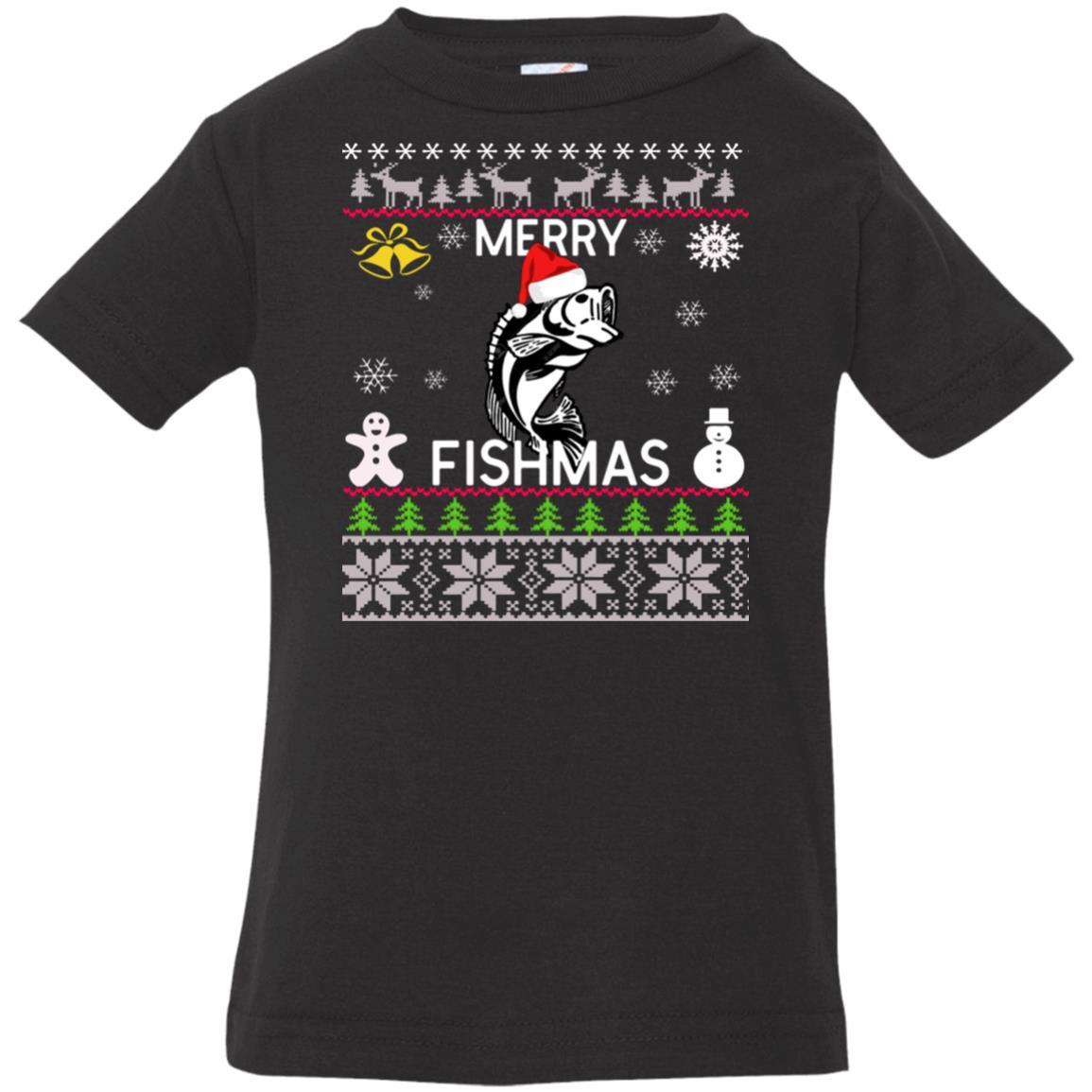 Amazing Tee Merry Fishmas - Fishing Ugly Christmas Shirt