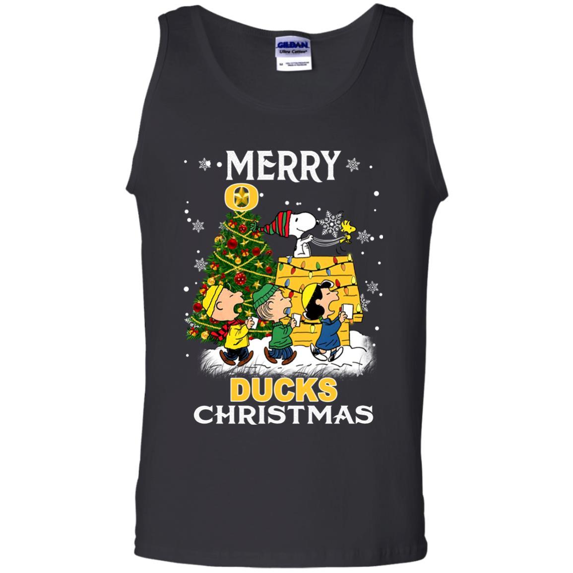 Shirt Oregon Ducks Snoopy And Friends Merry Christmas Tank Top Shirts