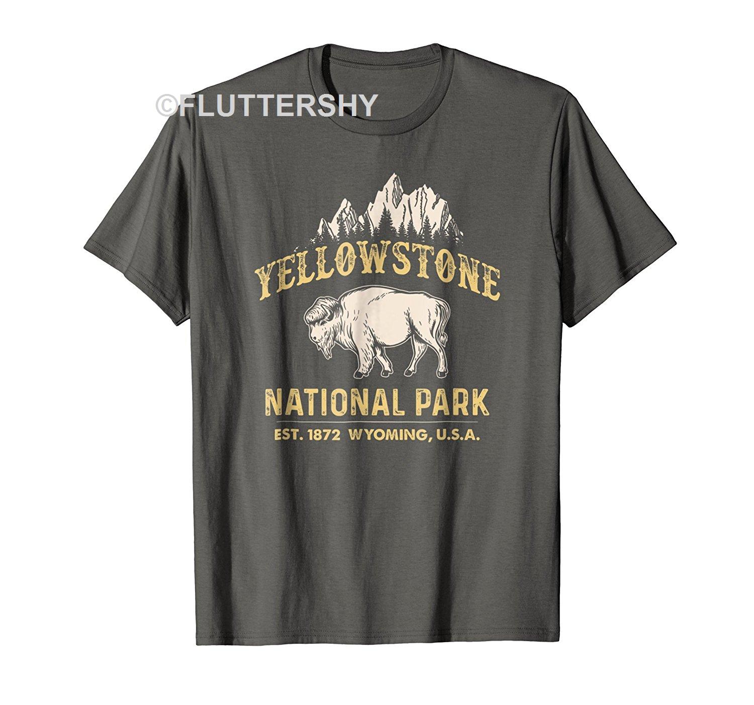 For Fun High Quality Yellowstone National Park Wing Usa Bison Buffalo T Shirt