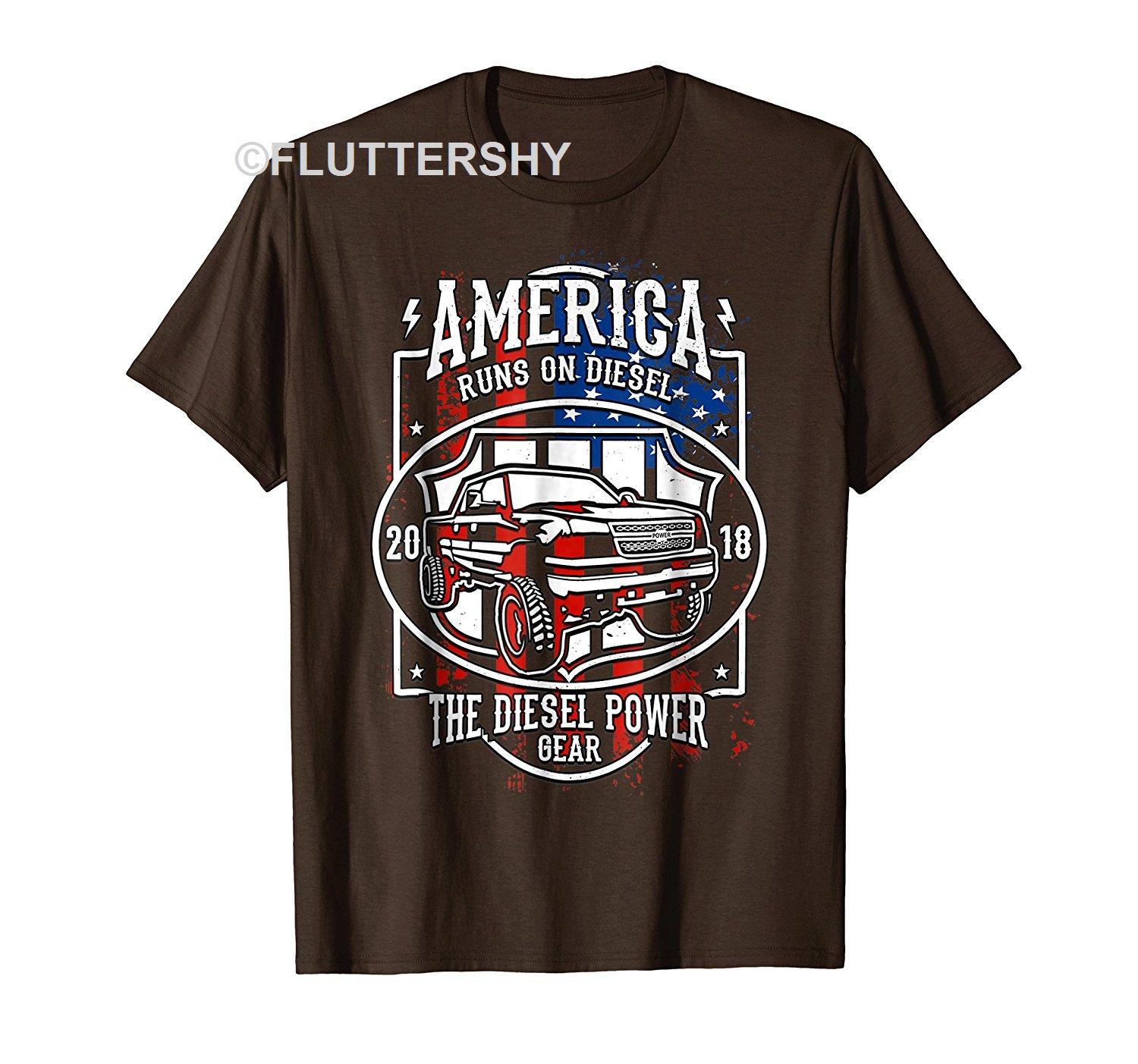 Spectacular High Quality Diesel Power Usa Flag Truck 4x4 Power Offroad Fuel T Shirt