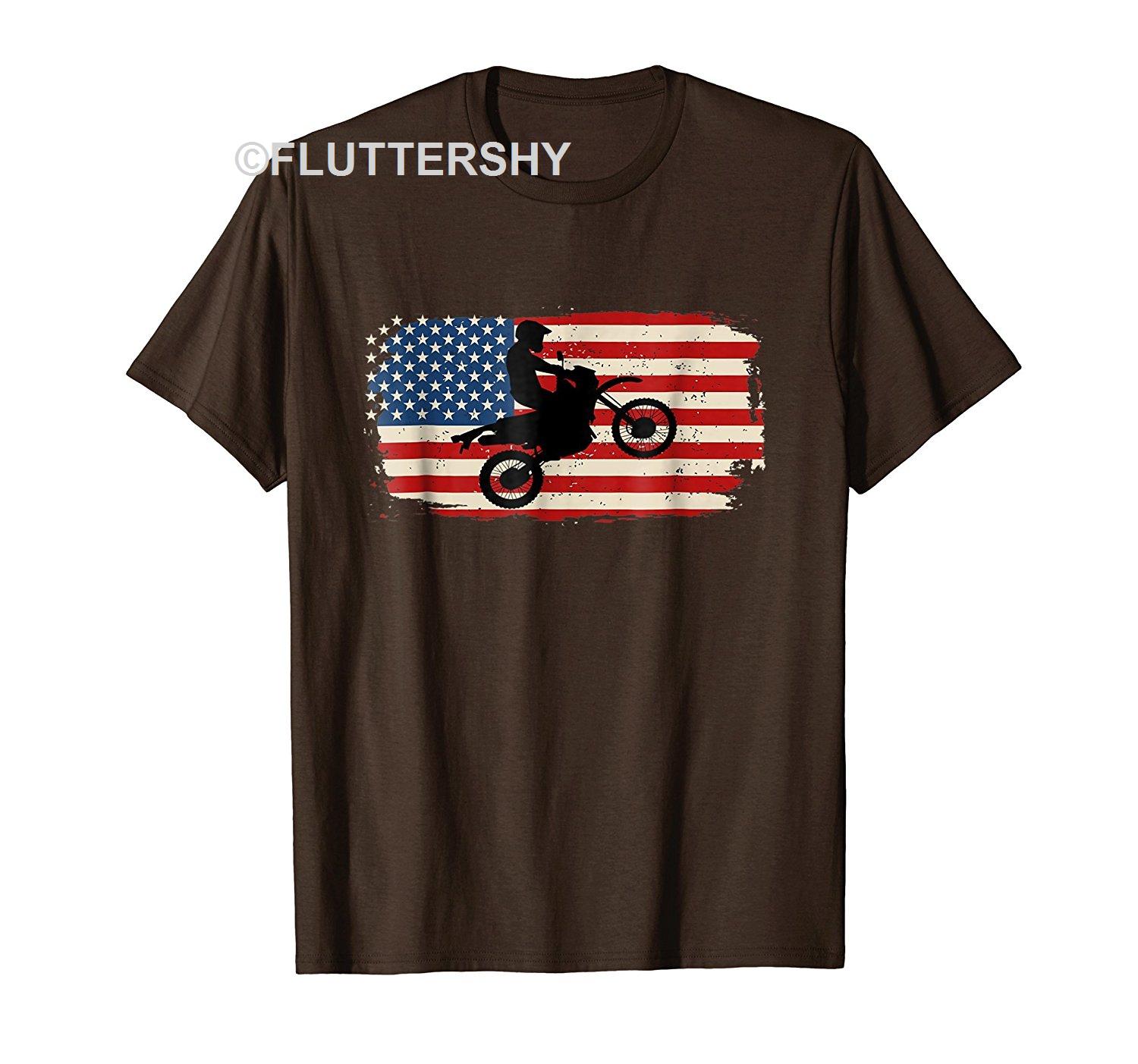 Trending Tees Shop From 1000 Unique Usa Flag Motocross Dirt Bike Vintage Style T-shirt