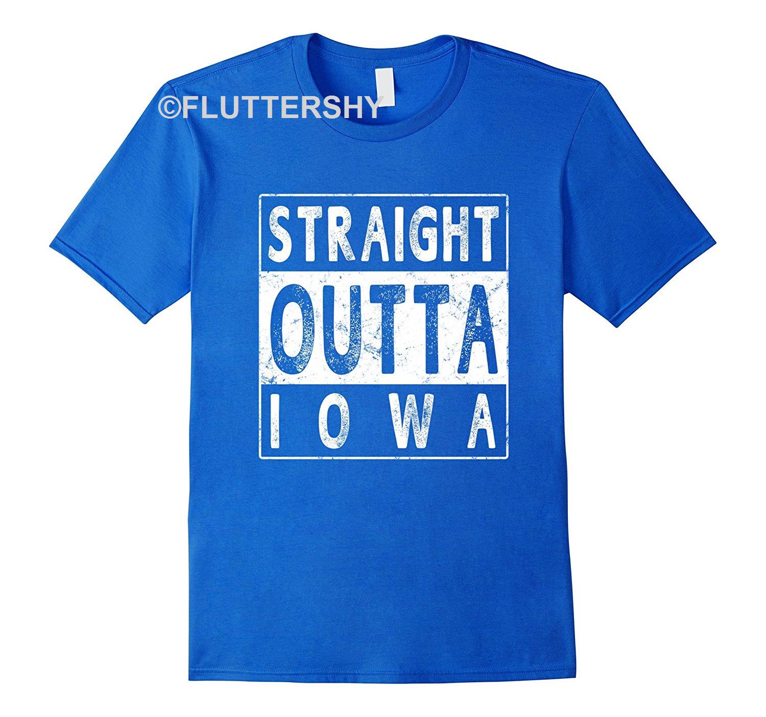 Amazing Discover Cool Straight Outta Iowa Usa City State Funny Gift T Shirt