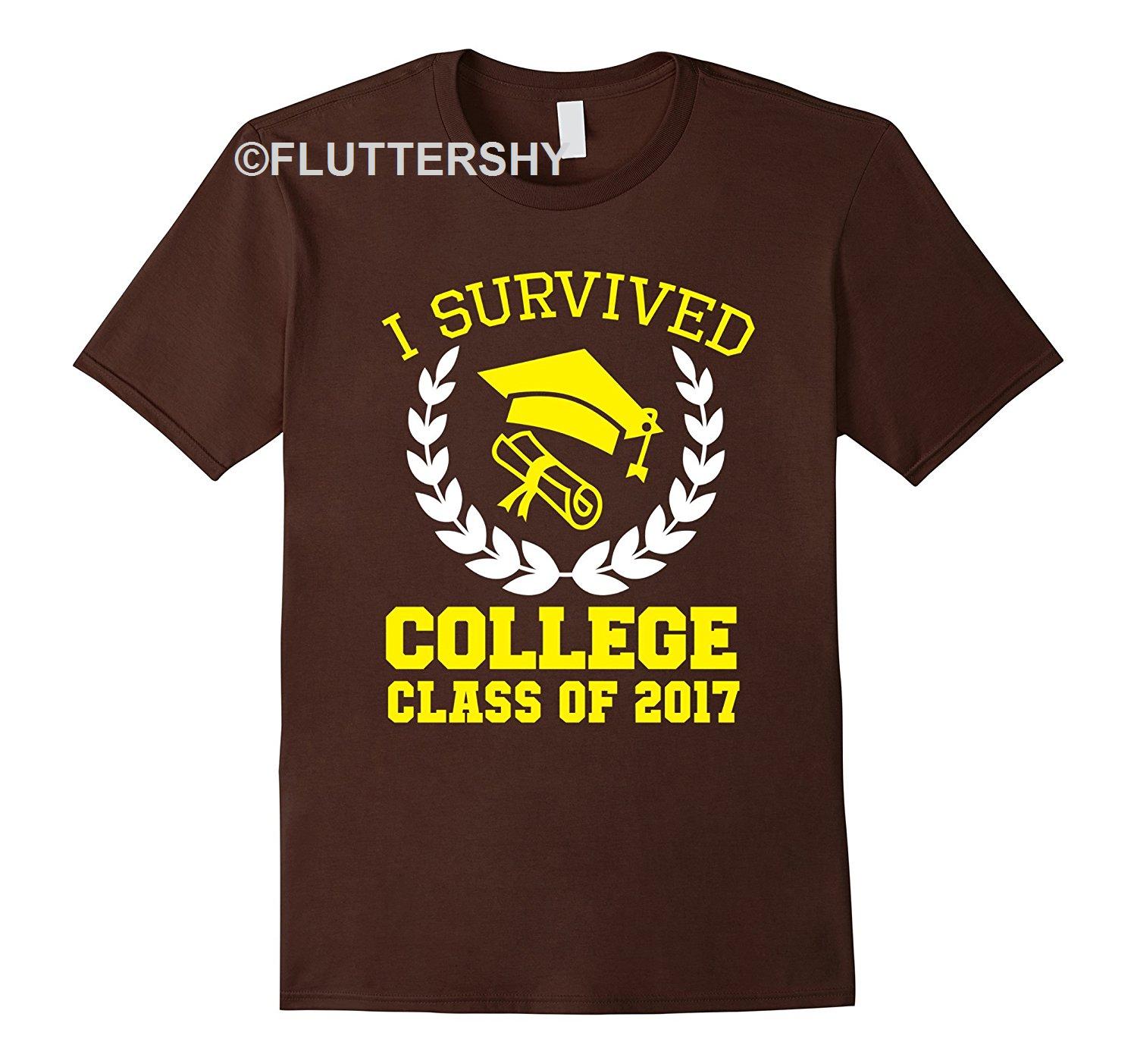 Fortuitous Find I Survived College Class Of 2017 Graduation T-shirt