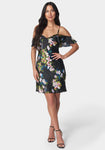 Sophisticated Short General Print Bubble Dress Dress