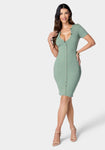 Lace-Up Bodycon Dress by Bebe