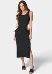 Slit Cutout Tank Dress by Bebe