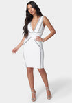 Tall Sophisticated Metallic Bandage Dress/Party Dress by Bebe