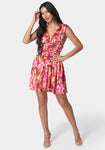 Elasticized Waistline Skater Dress