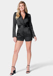 Satin Blazer Romper