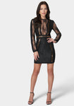 Corset Waistline Sequined Dress by Bebe